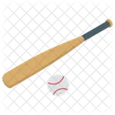 Bat Ball Game Equipment Cricket Tool Icon