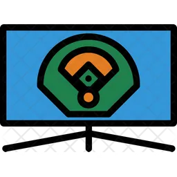 Baseball Match Telecast  Icon
