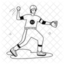 Baseball Pitcher  Icon