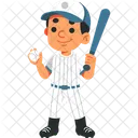 Baseball Player Kid Icon