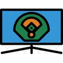 Übertragung eines Baseballspiels  Symbol