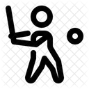 Baseball Spieler Baseball Schlagen Symbol
