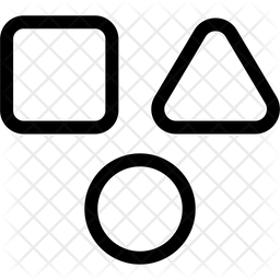 Basic Shapes Icon - Download in Line Style