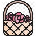 Basket Floral Beautiful Icon