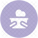 Basket Heart Sign Icon