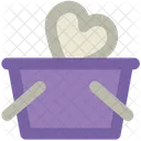 Basket Heart Sign Icon