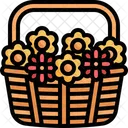 Basket Flower Blossom Icon
