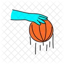Vibrant Dribbling Basket Ball Illustration Basket Ball Sport Icon