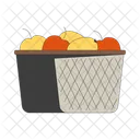 Basket Apples Red Apples Icon