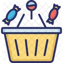 Basket Candies Halloween Shopping Icon
