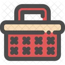 Basket Wooden Picnic Icon