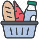 Agriculture Basket Milk Icon