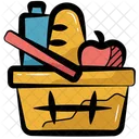 Basket With Foods  Icon