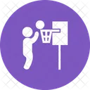 Basketball Player Net Icon