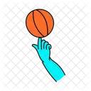 Vibrant Spin Basketball Illustration Basketball Sport Icon