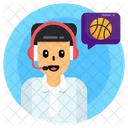 Announcer Basketball Commentator Commentator Icon