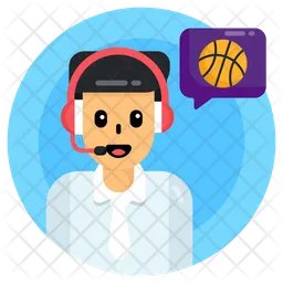 Basketball Commentator  Icon