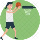 Basketball Player Hoop Icon