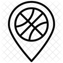 Basketball Court Map Pointer Gps Location Icon