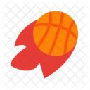 Basketball Fire Sports Badge Baskteball Sticker Icon