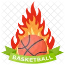 バスケットボールの炎  アイコン