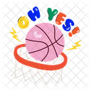 Basketball Hoop Oh Yes Basketball Game Symbol