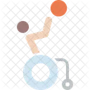 Basketball Wheelchair Disabled Icon