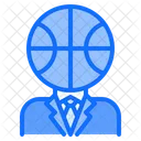 Basketball Man Ball Man Head Icon