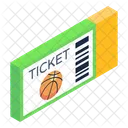 Basketball Match Ticket Icon