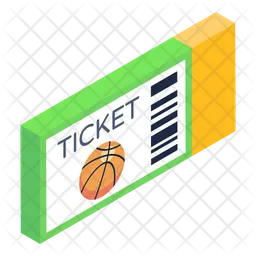Basketball Match Ticket Icon