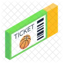 Basketball Match Ticket  Icon