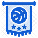 Basketball Pennant Banner Flag Icon