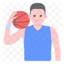 Sports Man Basketball Player Athlete Icon