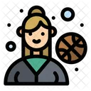 Basketball Player Female Player Outdoor Game Icon