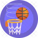 Score Hoop Net Basketball Ball Icon