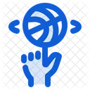 Basketball Spinning Basketball Trick Basketball Balancing Icon