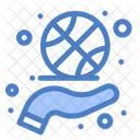 Basketball Spinning Fitness Hand Icon