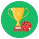 Basketball Trophy Award Winning Cup Icon