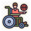 Basketball Wheelchair  Icon