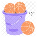 Basketbälle Eimer  Symbol