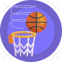 Ergebnis Korbnetz Basketballball Symbol