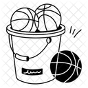 Basketballs Bucket  Icon