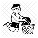 Basketballkorb Punkte Erzielen Dunking Symbol