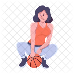 Mulher de basquete  Ícone