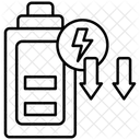 Faible Consommation Denergie Batterie Batterie Faible Icône