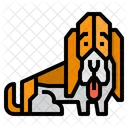 Basset Hound Hund Tier Symbol