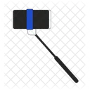 Bastão de selfie portátil com telefone  Icon