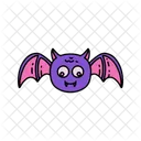 Bat Colored Outline Animals Bat Icon