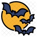 Bat Fly Moon Icon