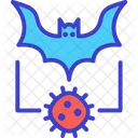 Bat Carrier Coronavirus Symbol